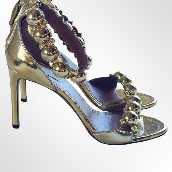 ALAIA La Bombe Elegant Gold Women's Heels NWOT size 36 1/2 - 6.5 - Picture 3 of 10
